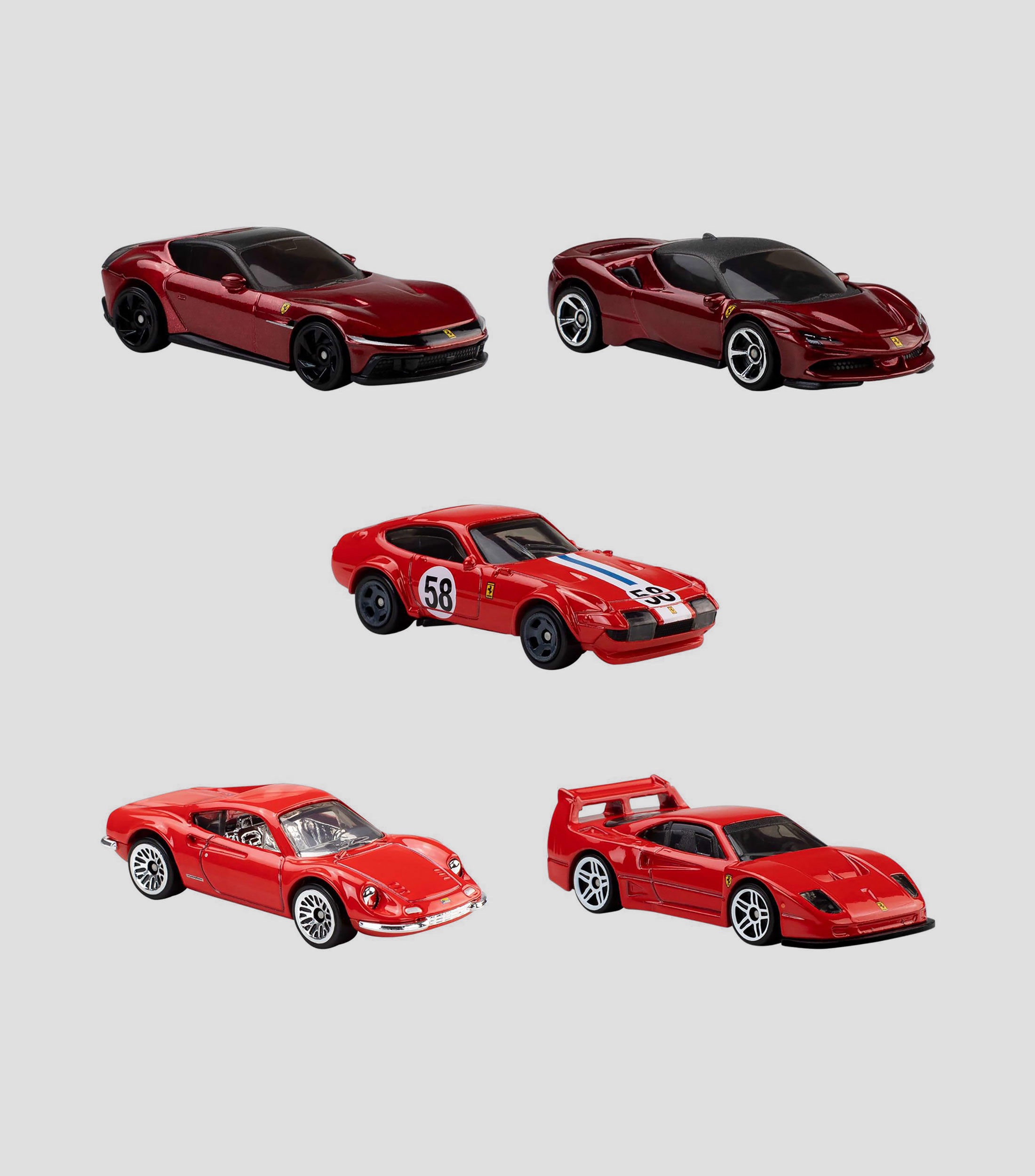 5 Pack Hot Wheels Ferrari Rosso (2026) - Image 3